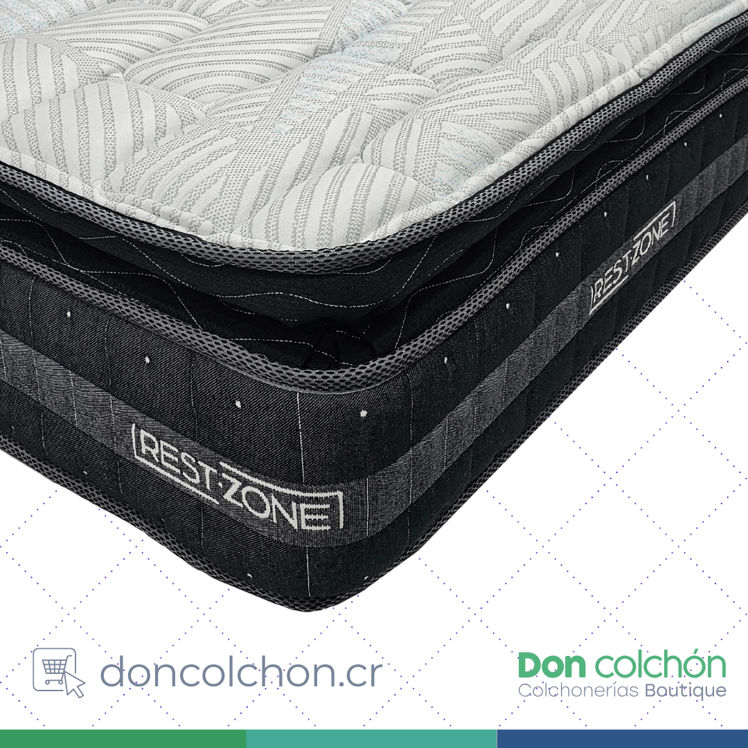Colchón Matrimonial Látex Pillow Top Rest Zone