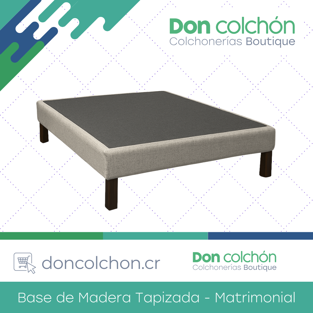 Base de Madera Tapizada Matrimonial Personalizable