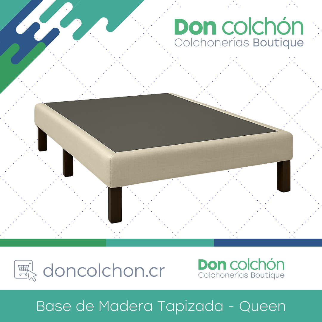 Base de Madera Tapizada Queen Personalizable