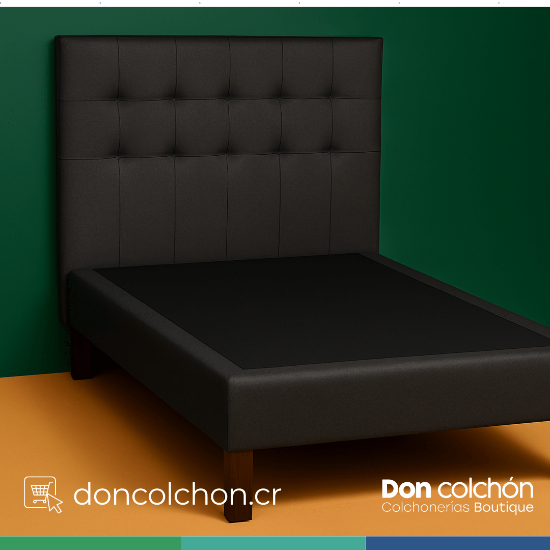 Cama Individual Base con Respaldar Standard