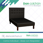 Cama Individual Base con Respaldar Standard