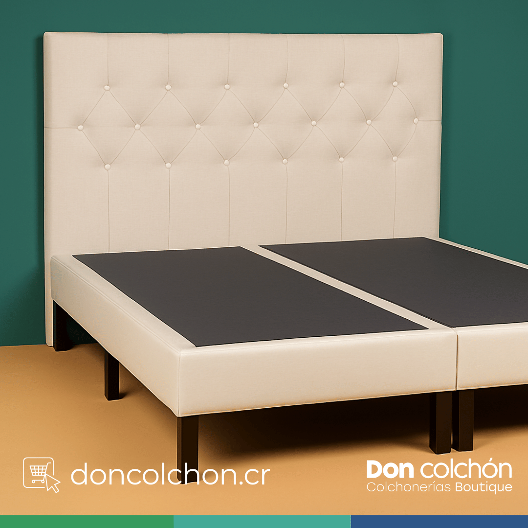 Cama King Base con Respaldar Capitoneado