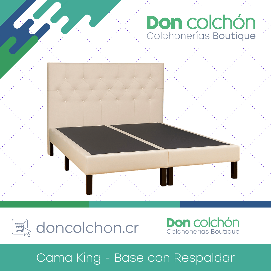 Cama King Base con Respaldar Capitoneado