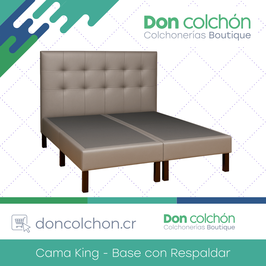 Cama King Base con Respaldar Standard
