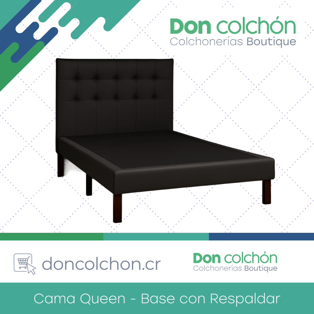 Cama Queen Base con Respaldar Standard